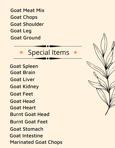 Goat Items – Fresh Meat Factory