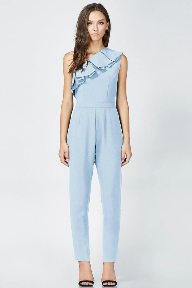 Arden One Shoulder Ruffle Jumpsuit – Style Theory SG