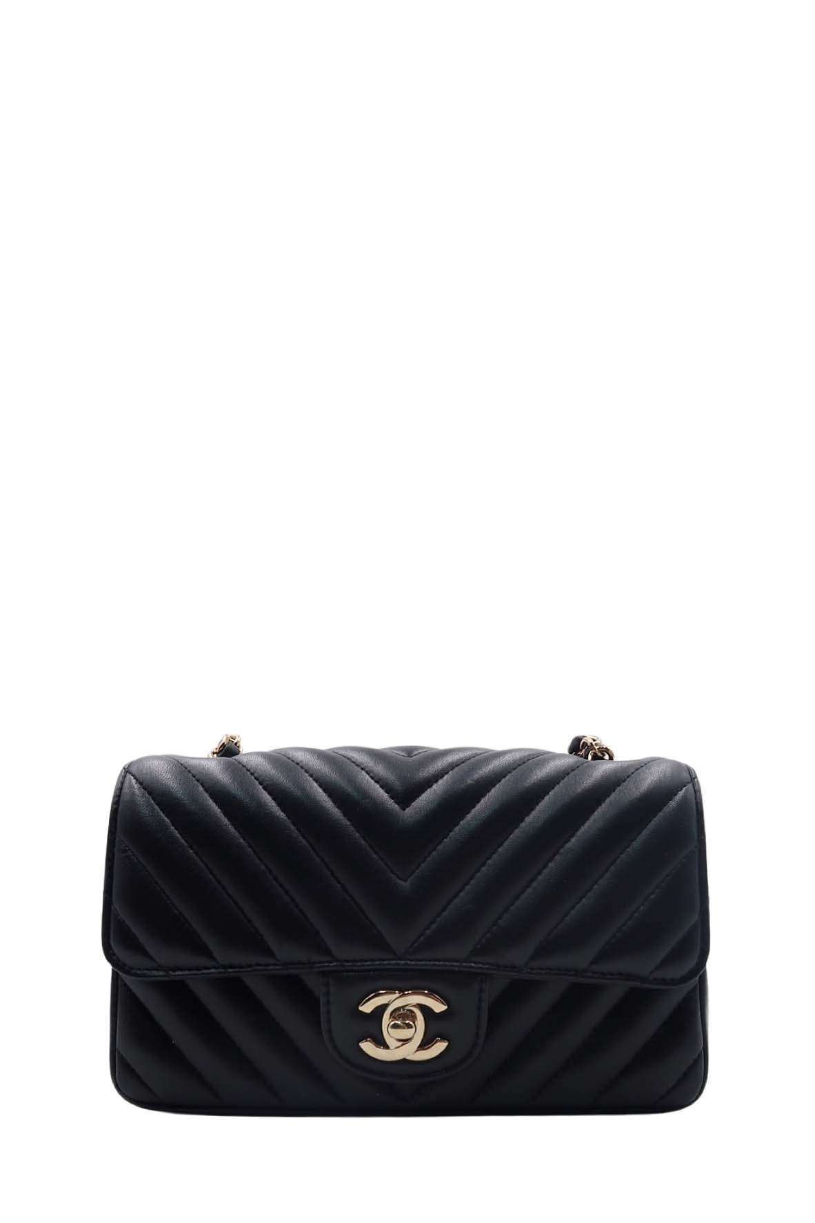 Chanel  Mini Square Classic Flap Bag  Black Caviar  GHW  Bagista