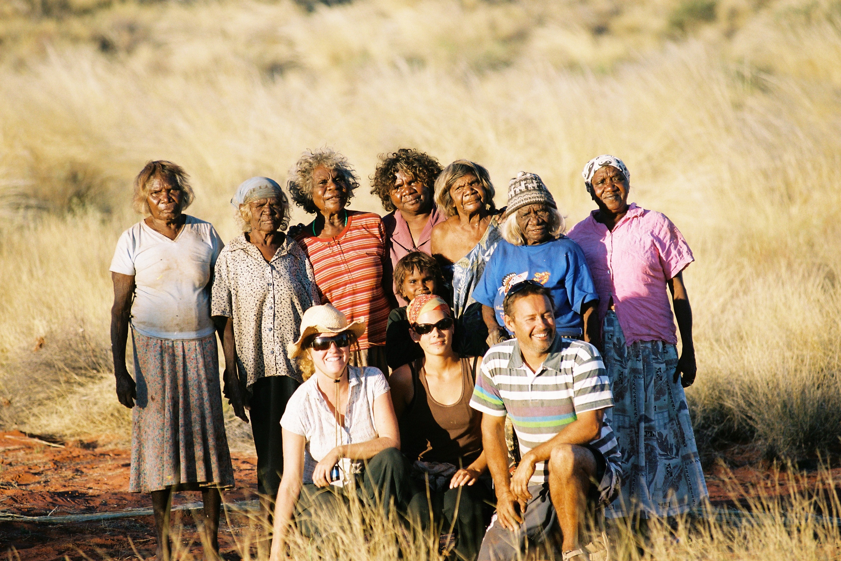 Emily Rohr with Indigenous women in outback Australia