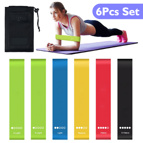 Resistance Bands for Working Out,6pcs Fabirc Resistance Band Set | 3pcs  Booty Bands 3pcs Long Resistance Bands | Full Body Elastic Bands for  Exercise