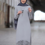 Load image into Gallery viewer, Ramadan Eid Muslim Dress Women 2pecs Set Top and Pants Dubai Abaya Lace up Ropa Kaftan Turkey African Islamic Clothing Dress Set
