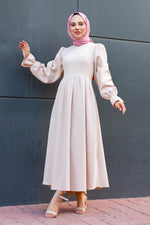 Load image into Gallery viewer, Women Fashion Islamic Dress Balloon sleeve dress
