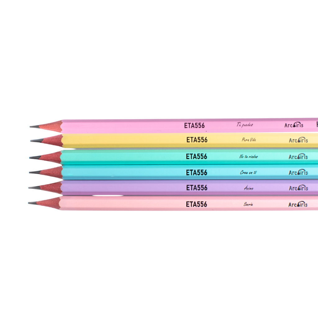Caja lápices arcoíris pastel / Útiles  | Helado De Nata
