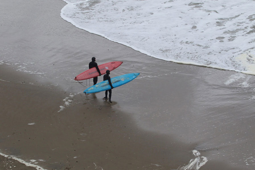 Jeremy and Tony Wait to Paddle Out