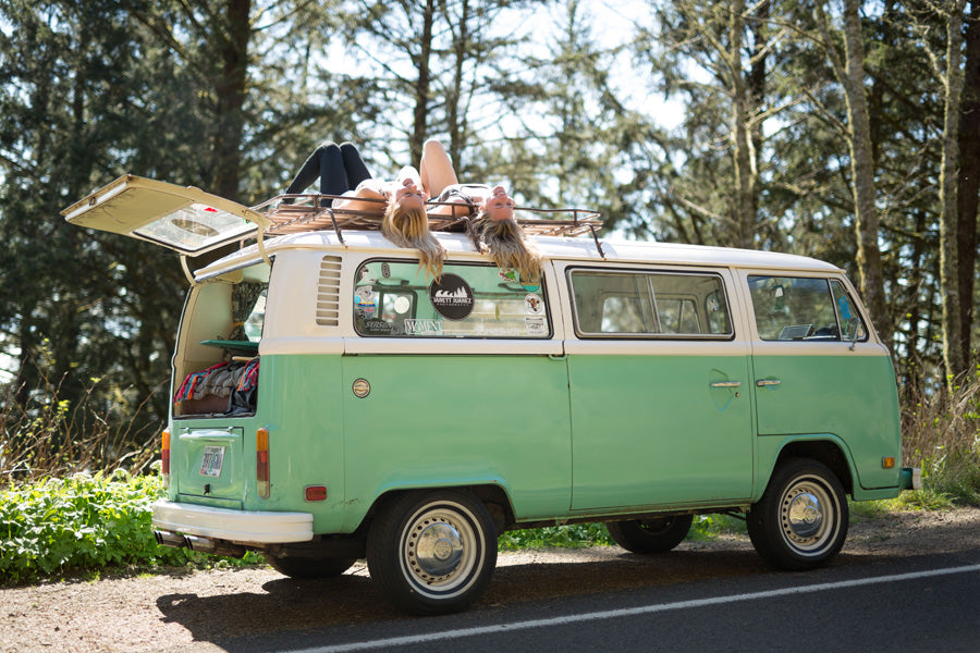 Rooftop hanging on a VW Bus!