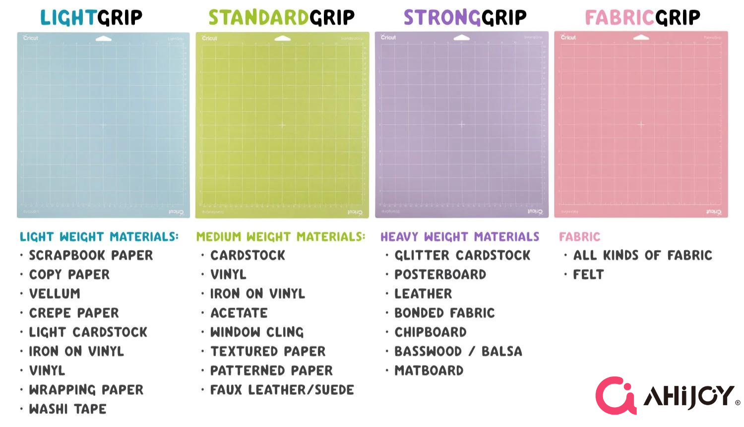 Blue, green, purple, or pink? Not sure which Cricut machine mat to