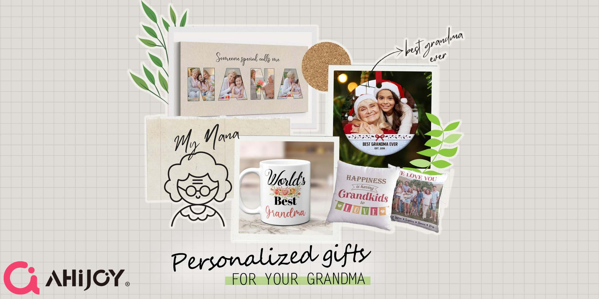 We Love You Grandma Photo Collage Canvas, Christmas Gifts For Grandma From  Grandkids, Personalized Grandma Gifts - Best Personalized Gifts For Everyone