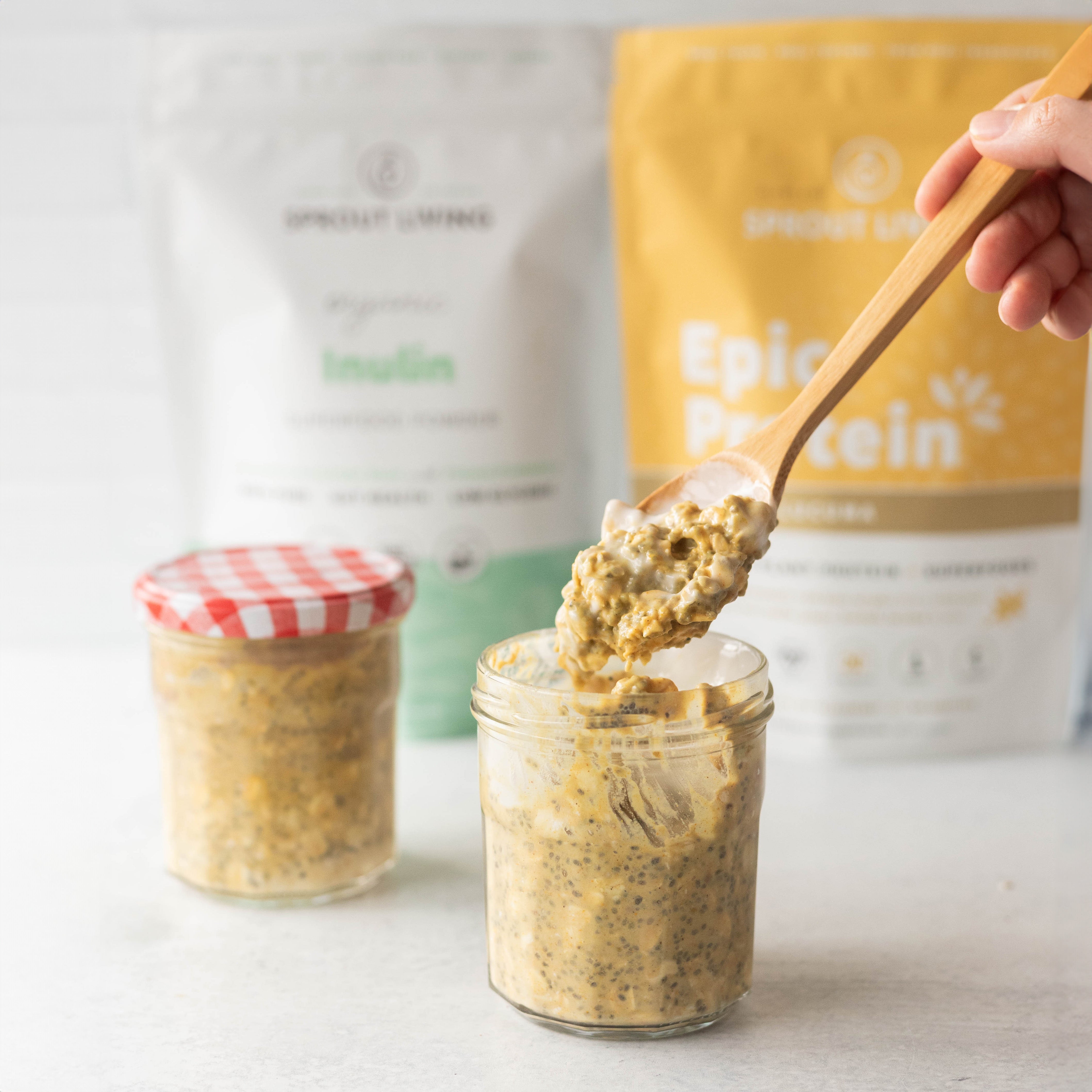 Golden Milk Overnight Oats With Epic Protein Vanilla Lucuma