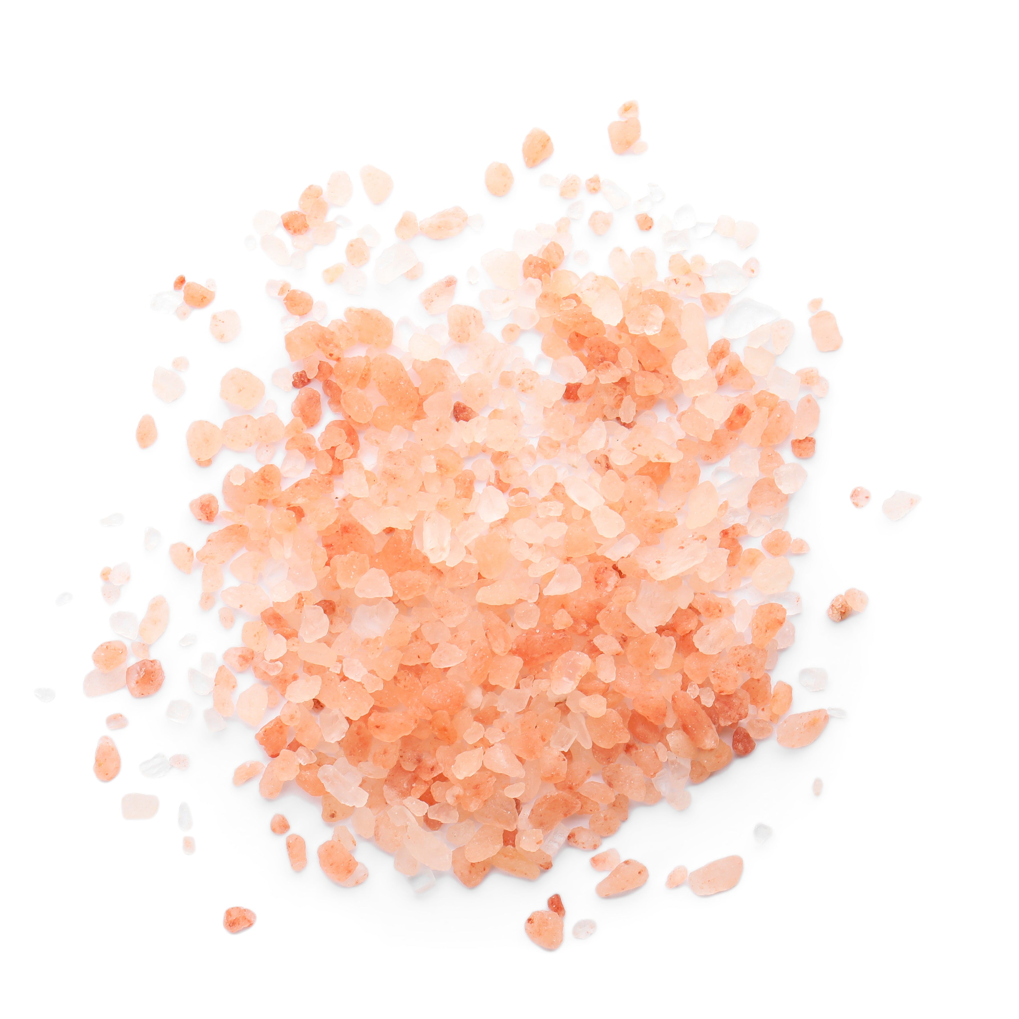 Close up of Himalayan pink sea salt crystals