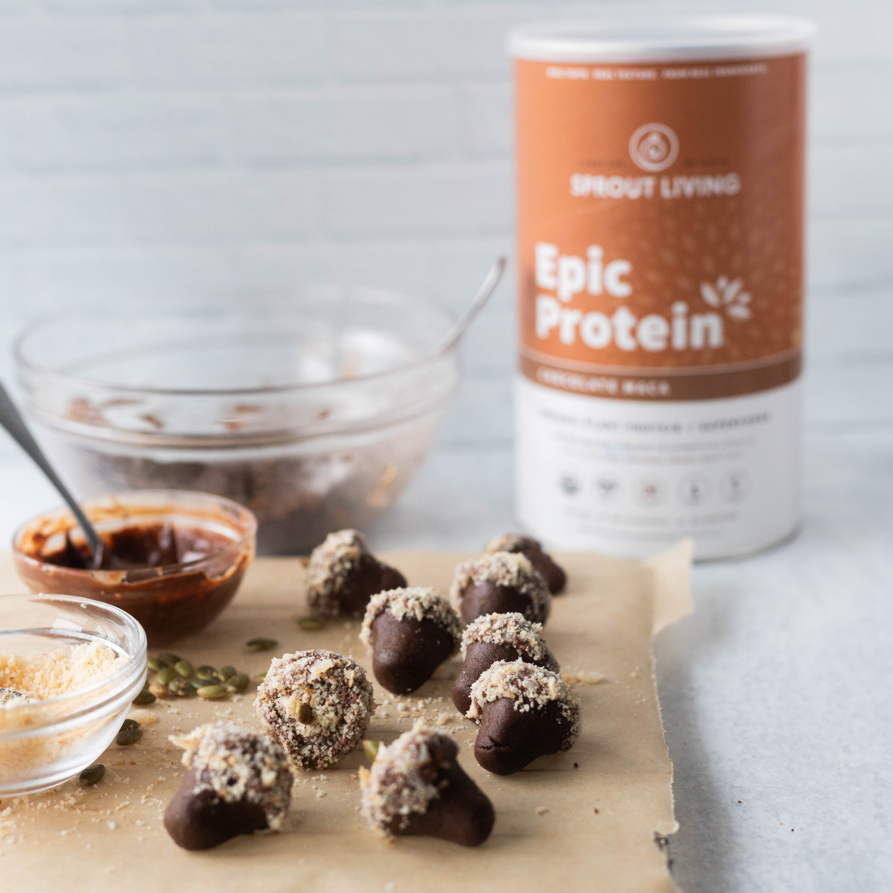 Epic Protein Chocolate Maca And Chocolate Protein Bites