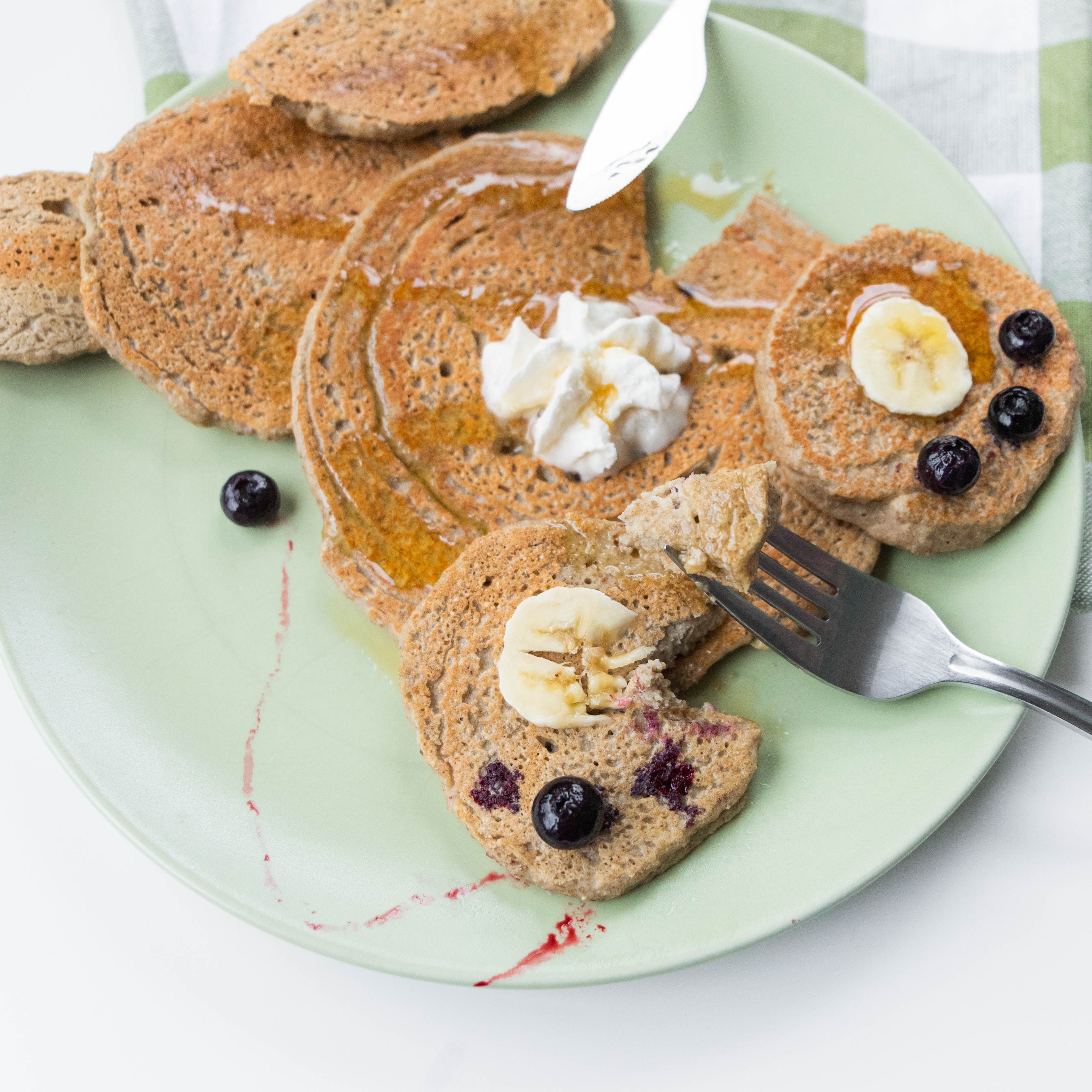 Protein Easter Pancakes on Plate