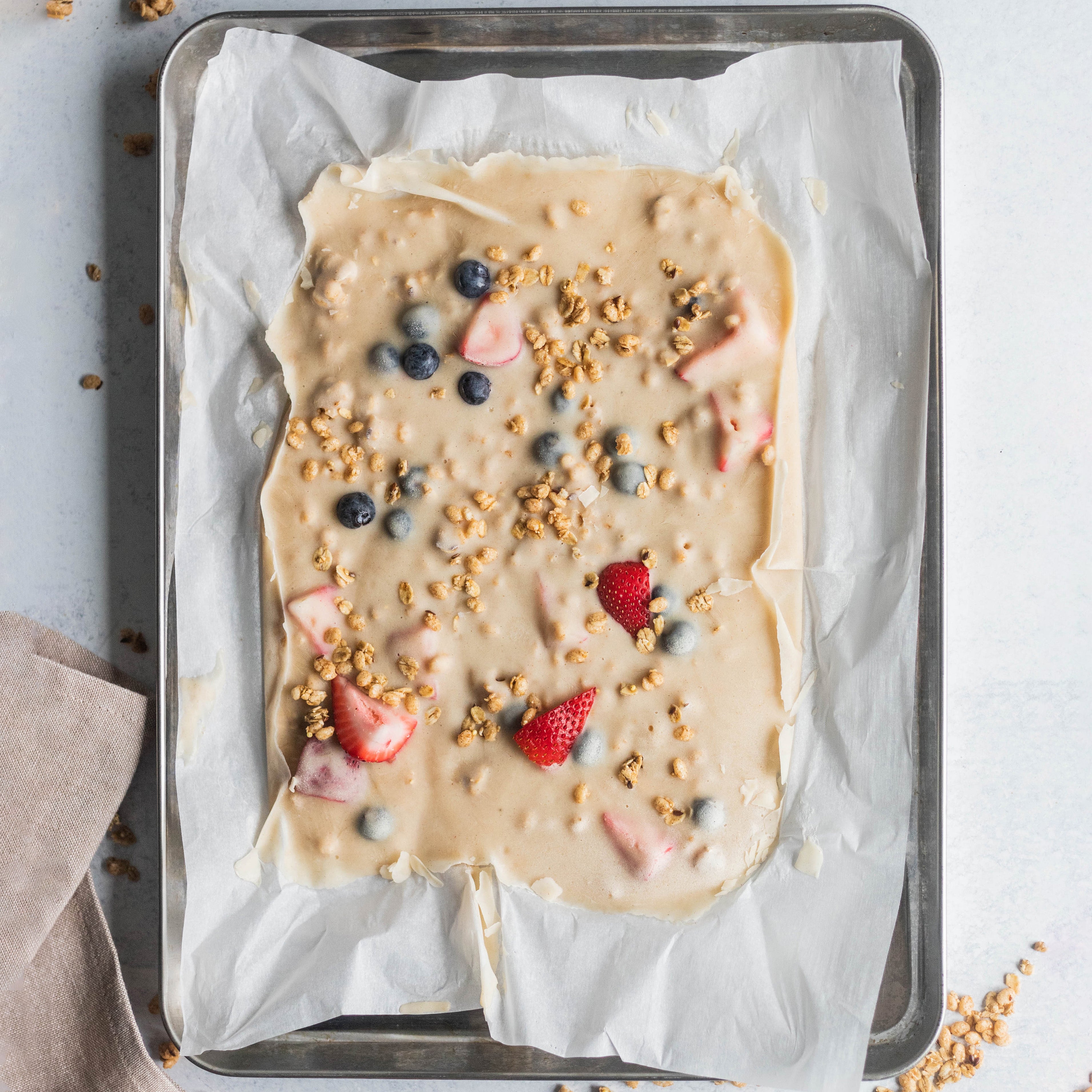 Frozen Protein Yogurt Bark