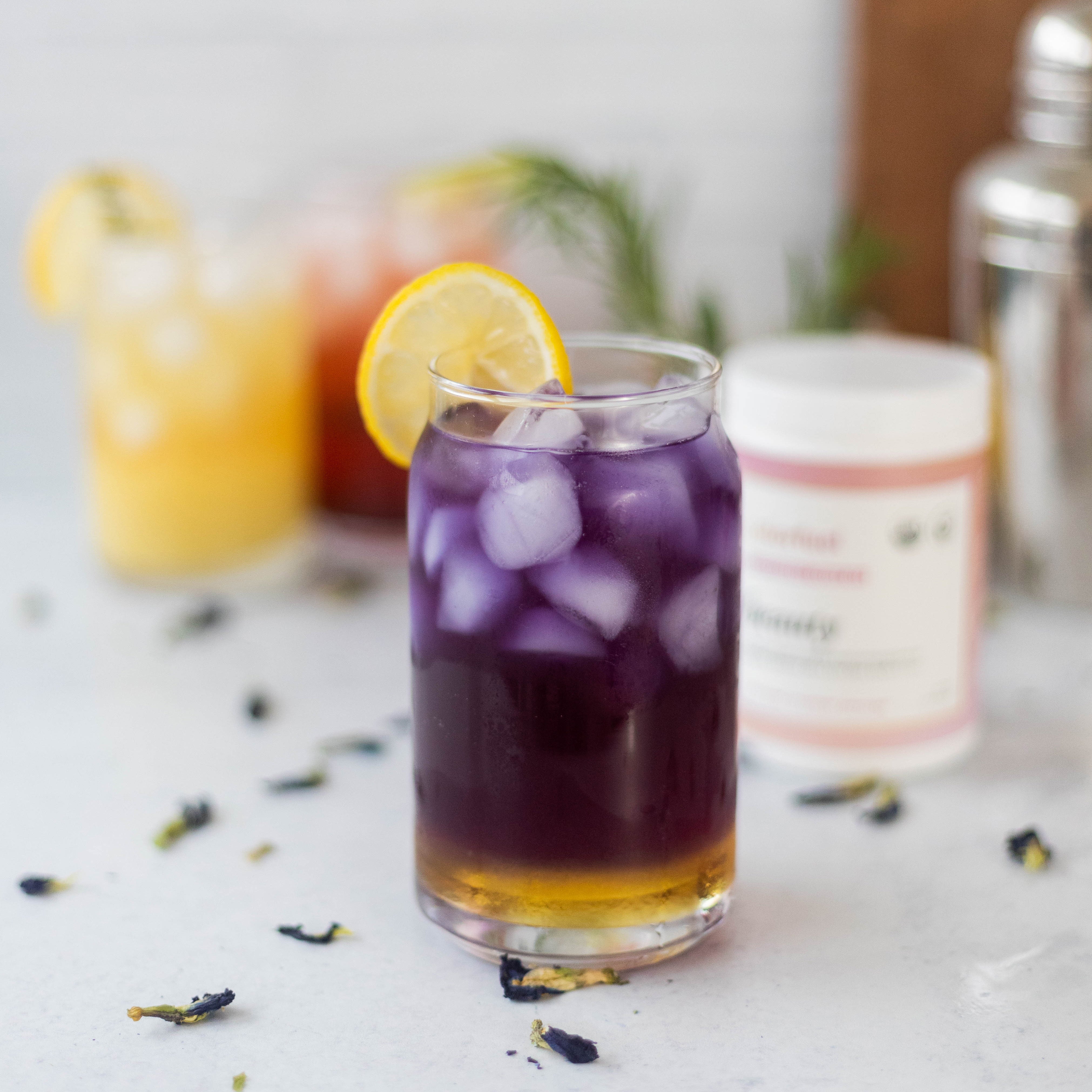 Purple Mocktail with Adaptogens