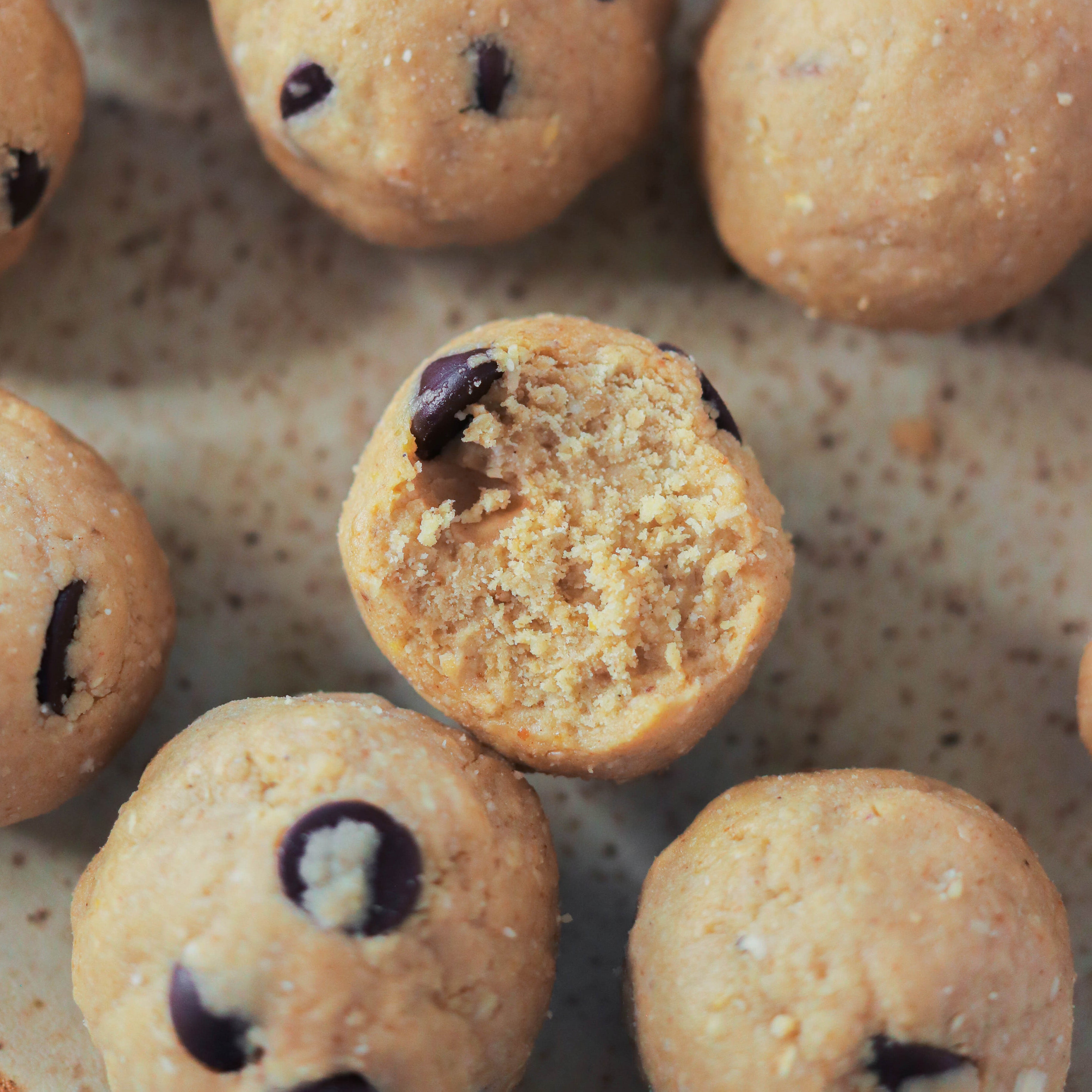 close up of cookie bites