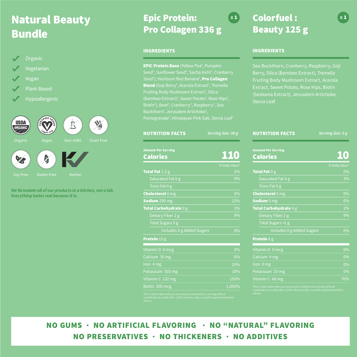 Natural Beauty Bundle Nutrition Facts