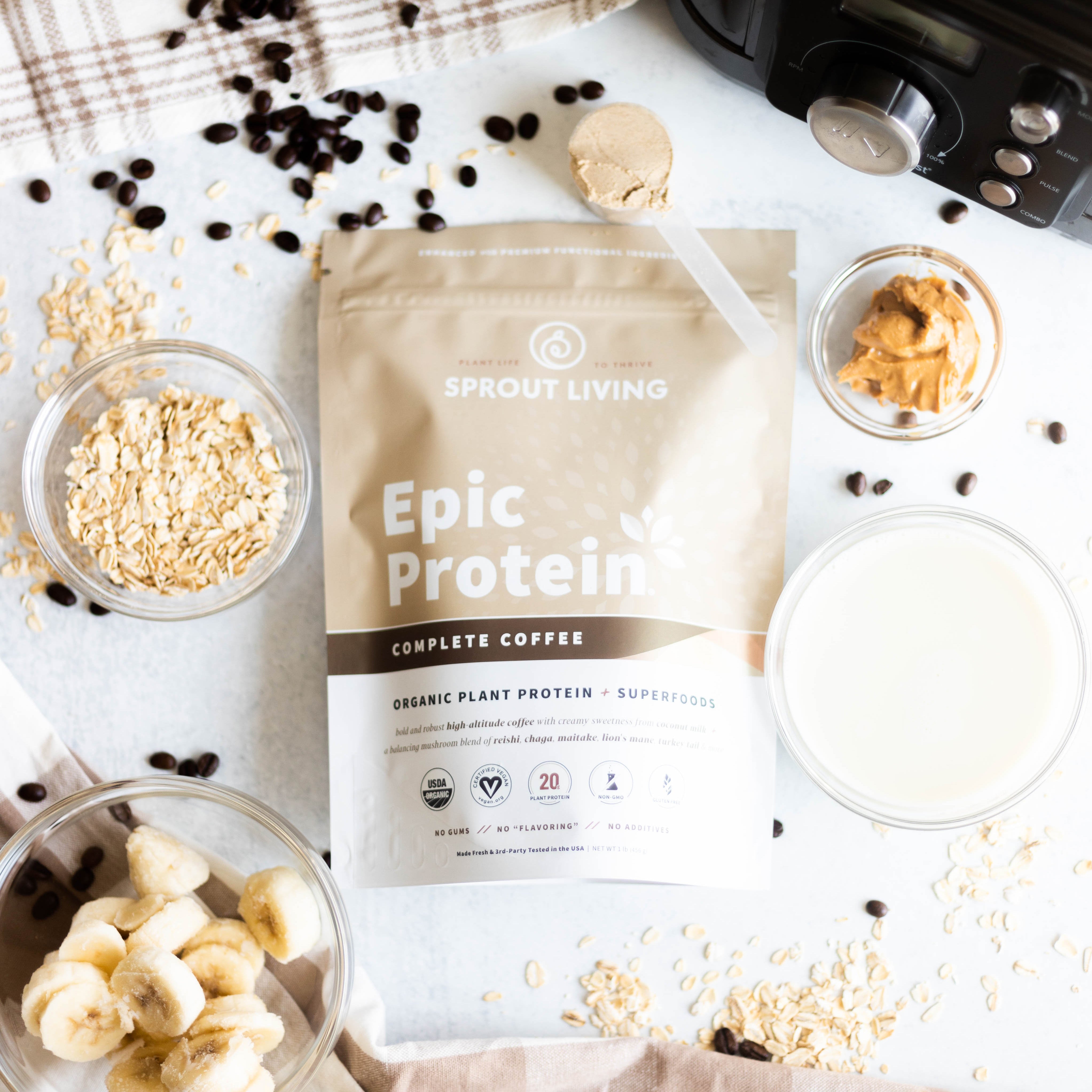 Epic Protein Complete Coffee Vegan Protein