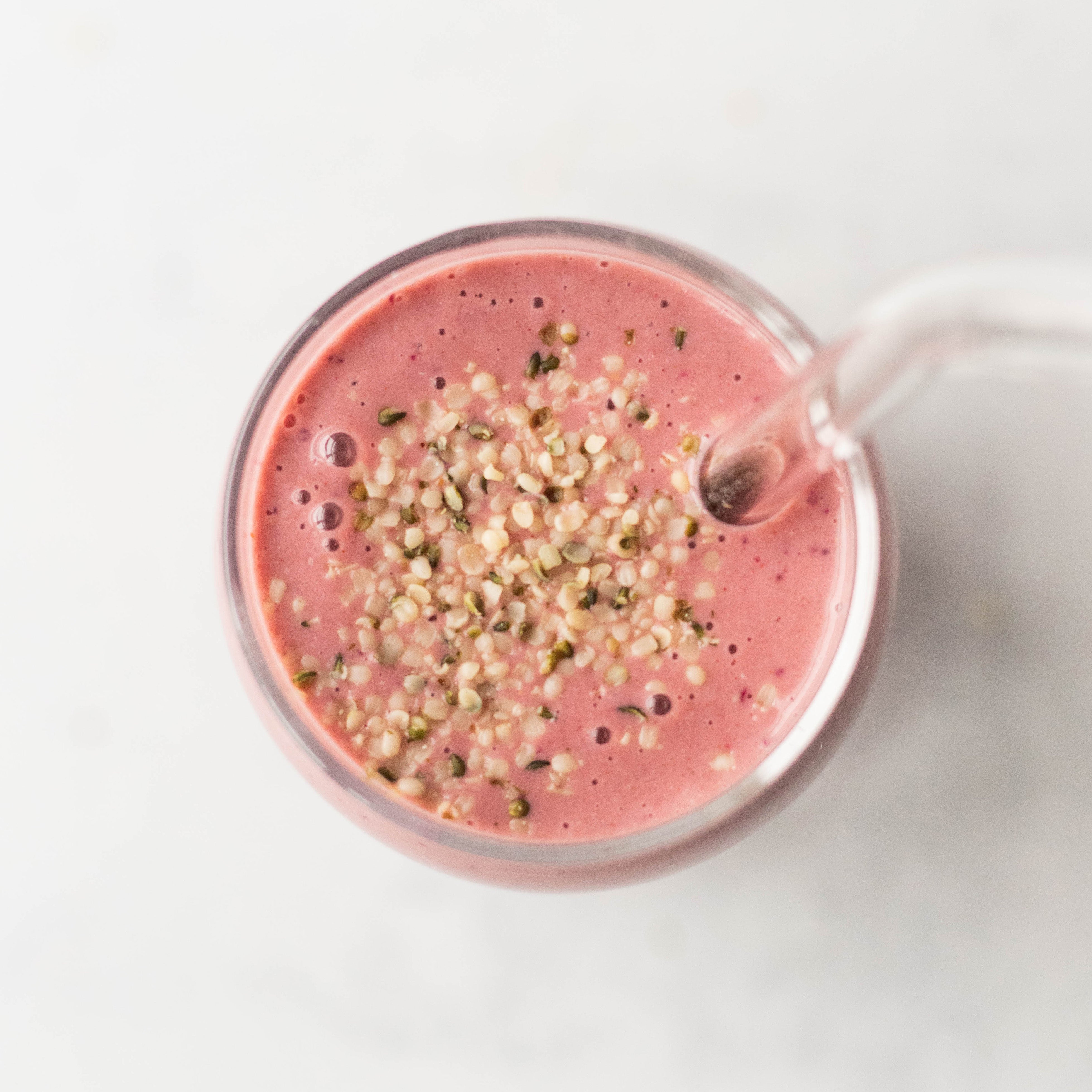 Cranberry Cherry Smoothie in Glass