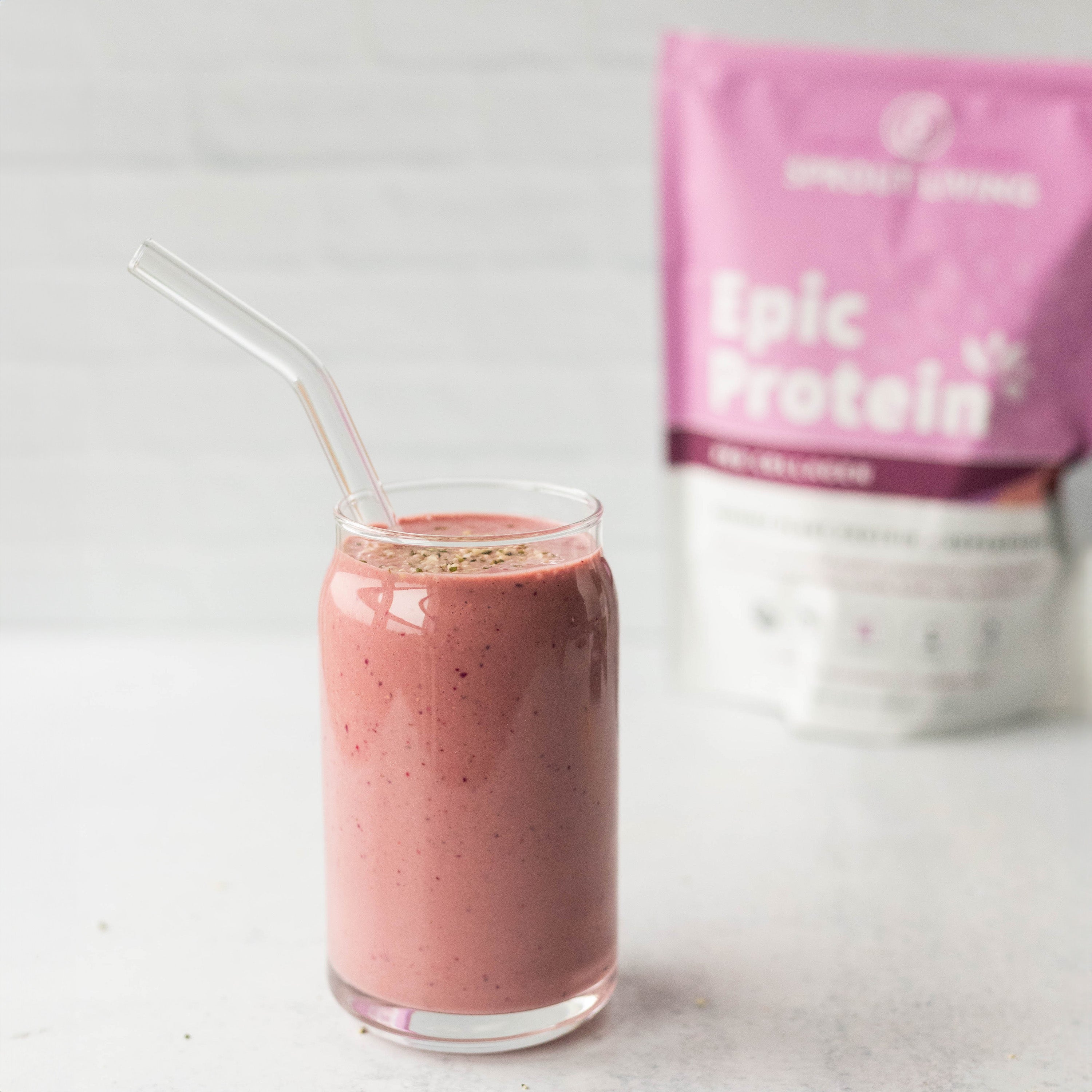 Cranberry Superfood Smoothie and Epic Protein Pro Collagen