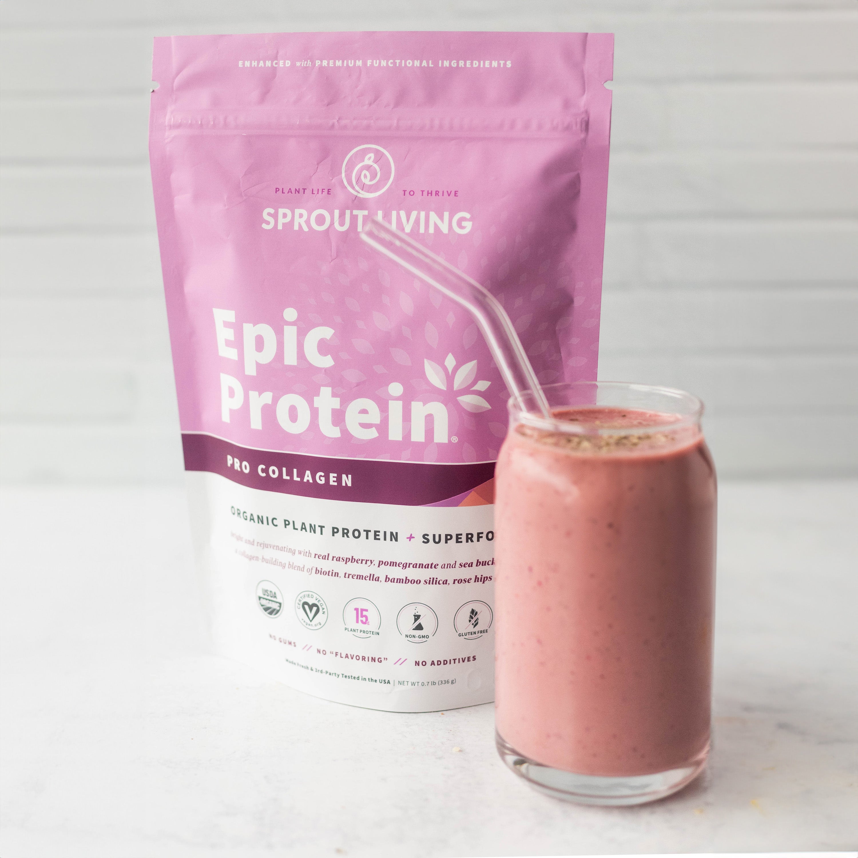 Epic Pro Collagen and Pink Smoothie