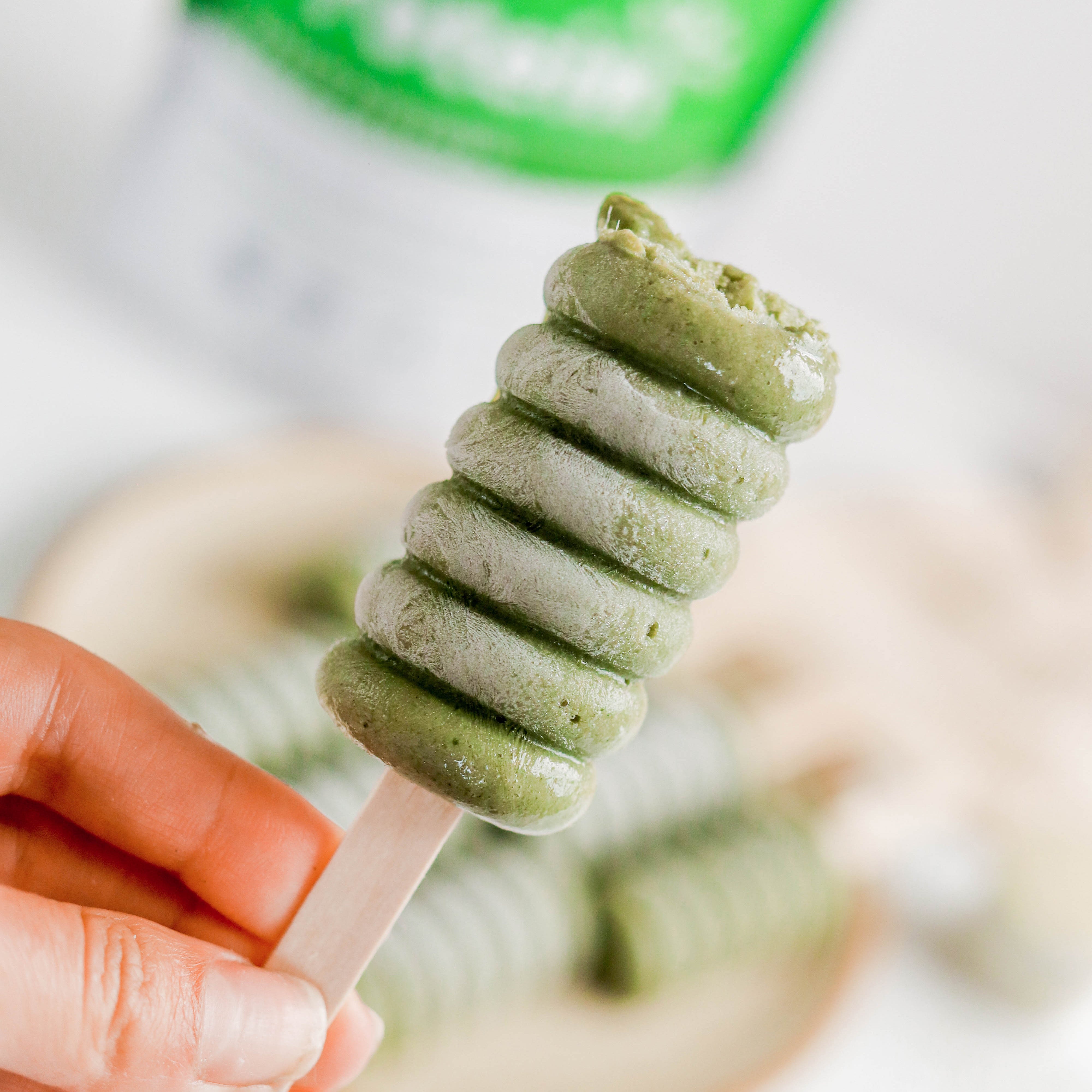 homemade green popsicles