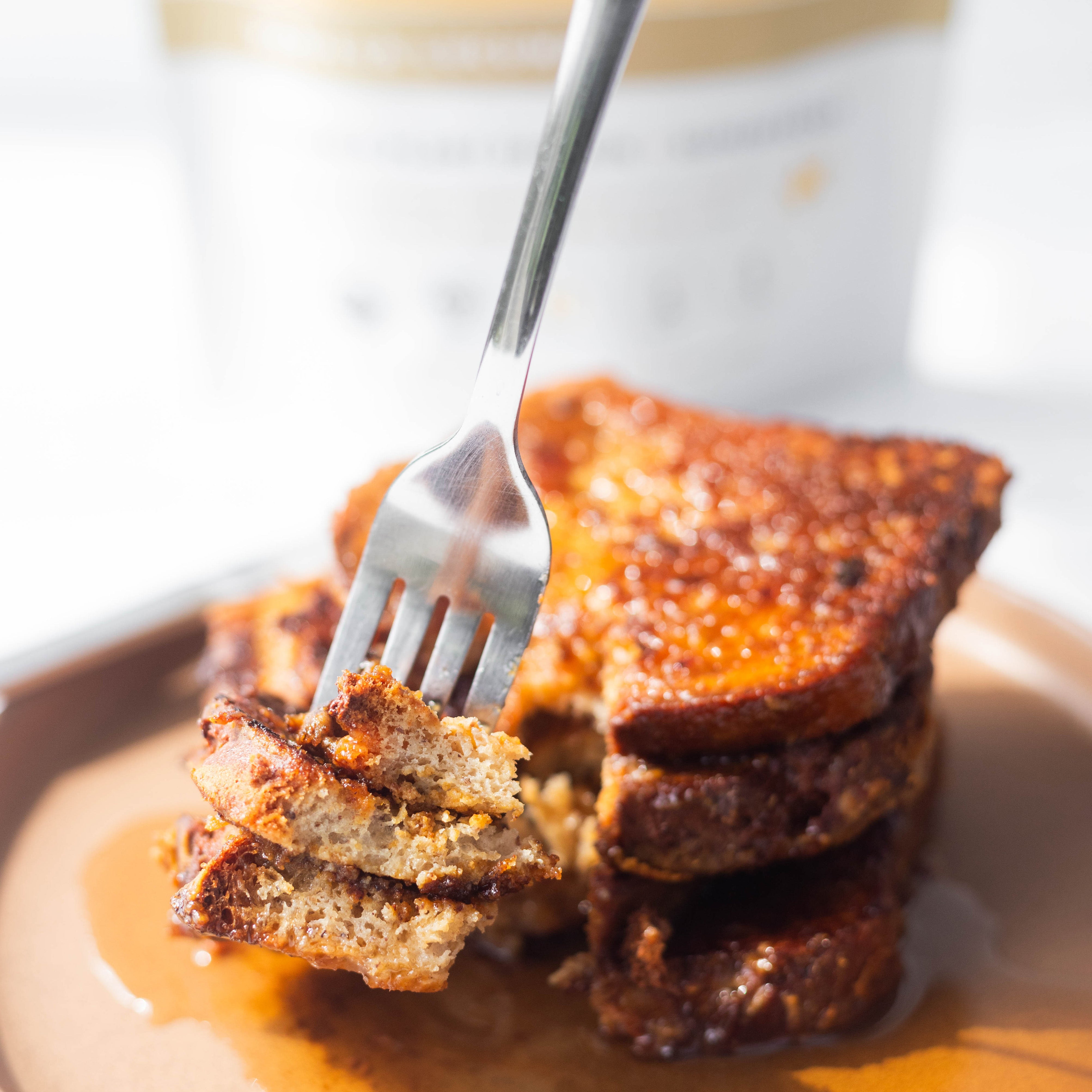 Pumpkin French Toast on Fork