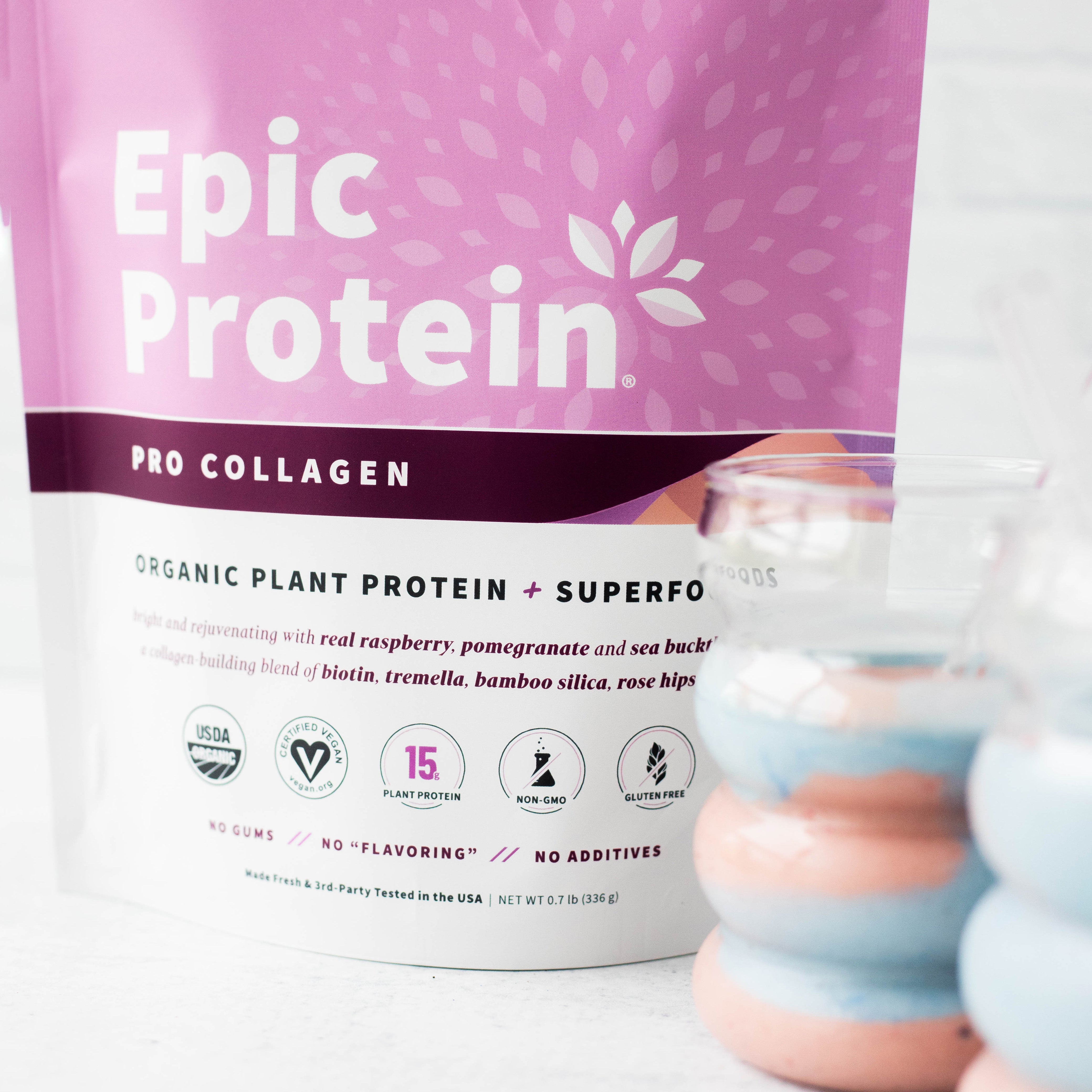 Cotton Candy Smoothie with Epic Protein Pro Collagen