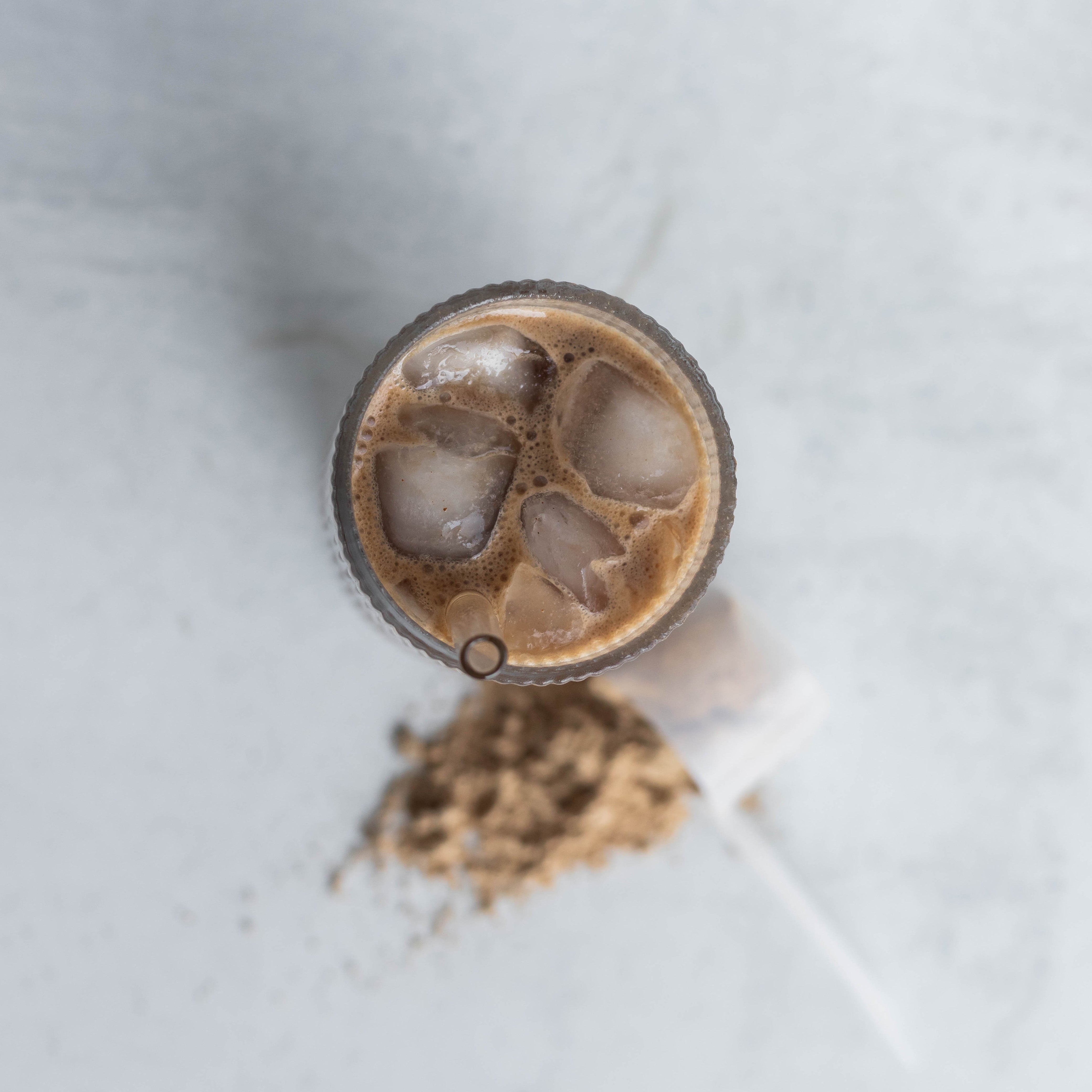 Frozen Banana Latte over Ice