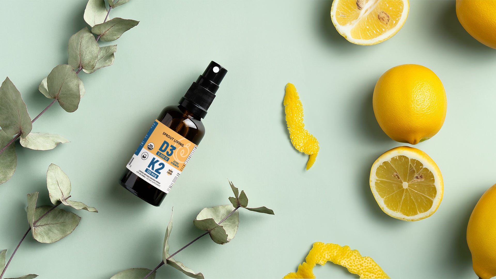 Vitamin D3+K2 Spray with Lemons