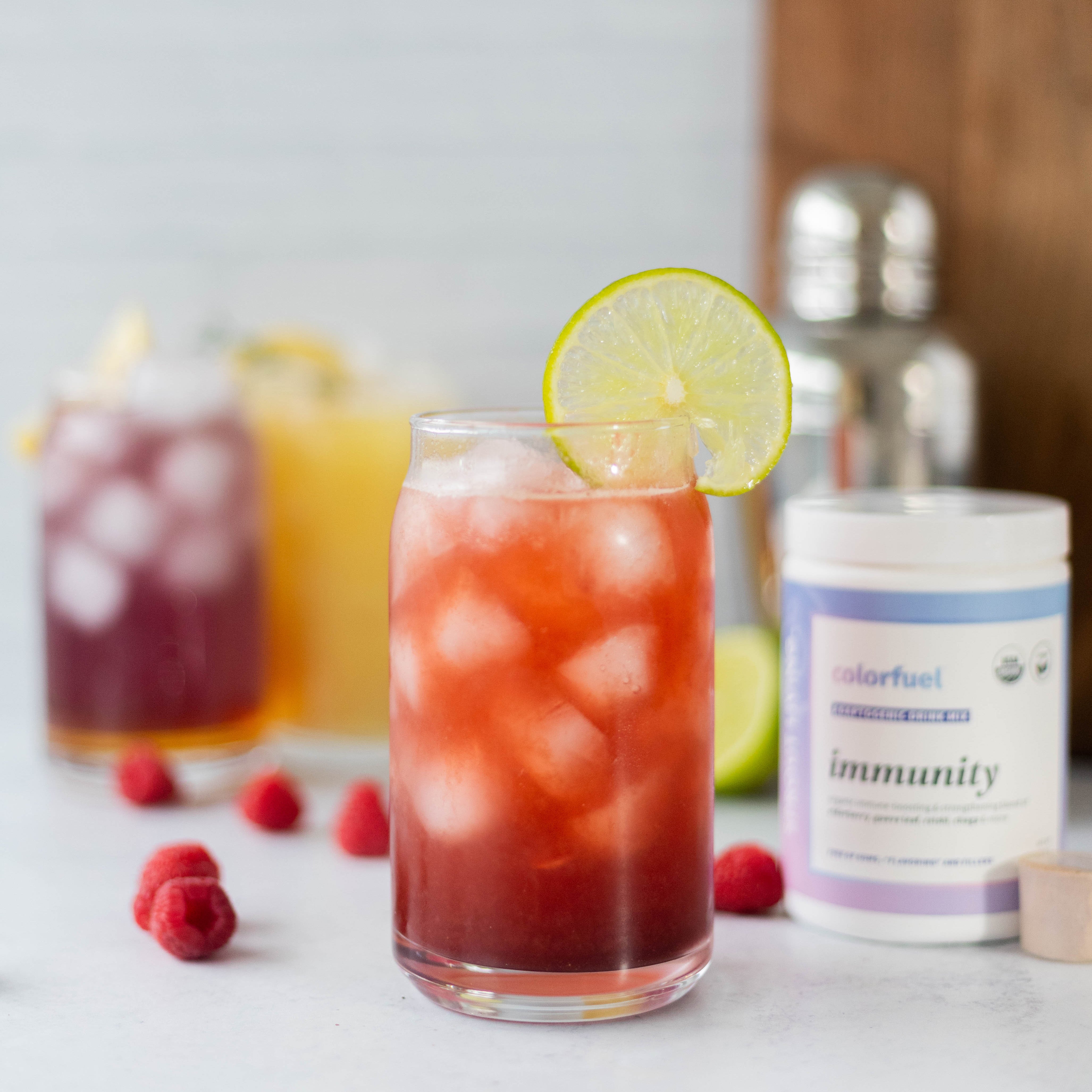 Raspberry Mocktail with Colorfuel Immunity