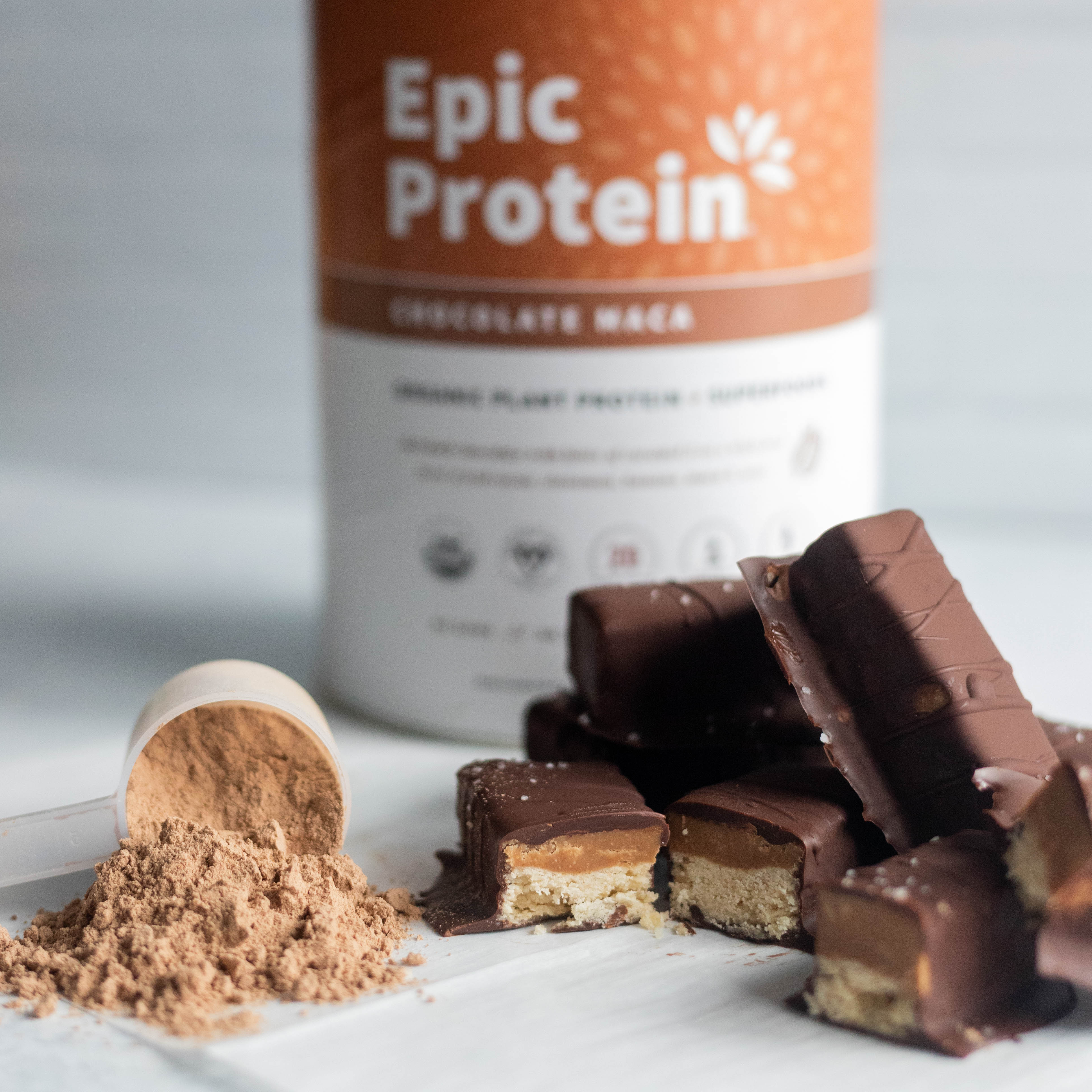 Healthy Chocolate Twix Bar with Epic Protein