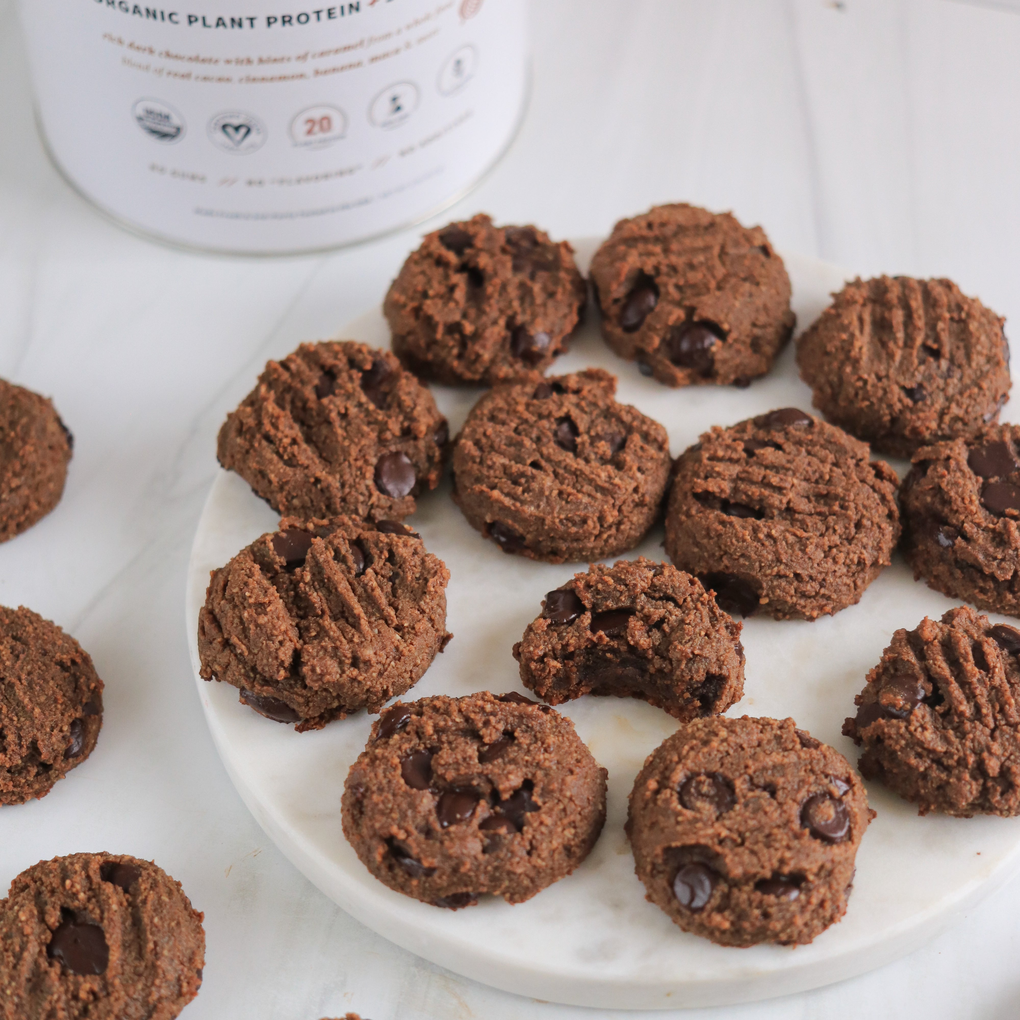 Double Chocolate Chip Protein Cookies