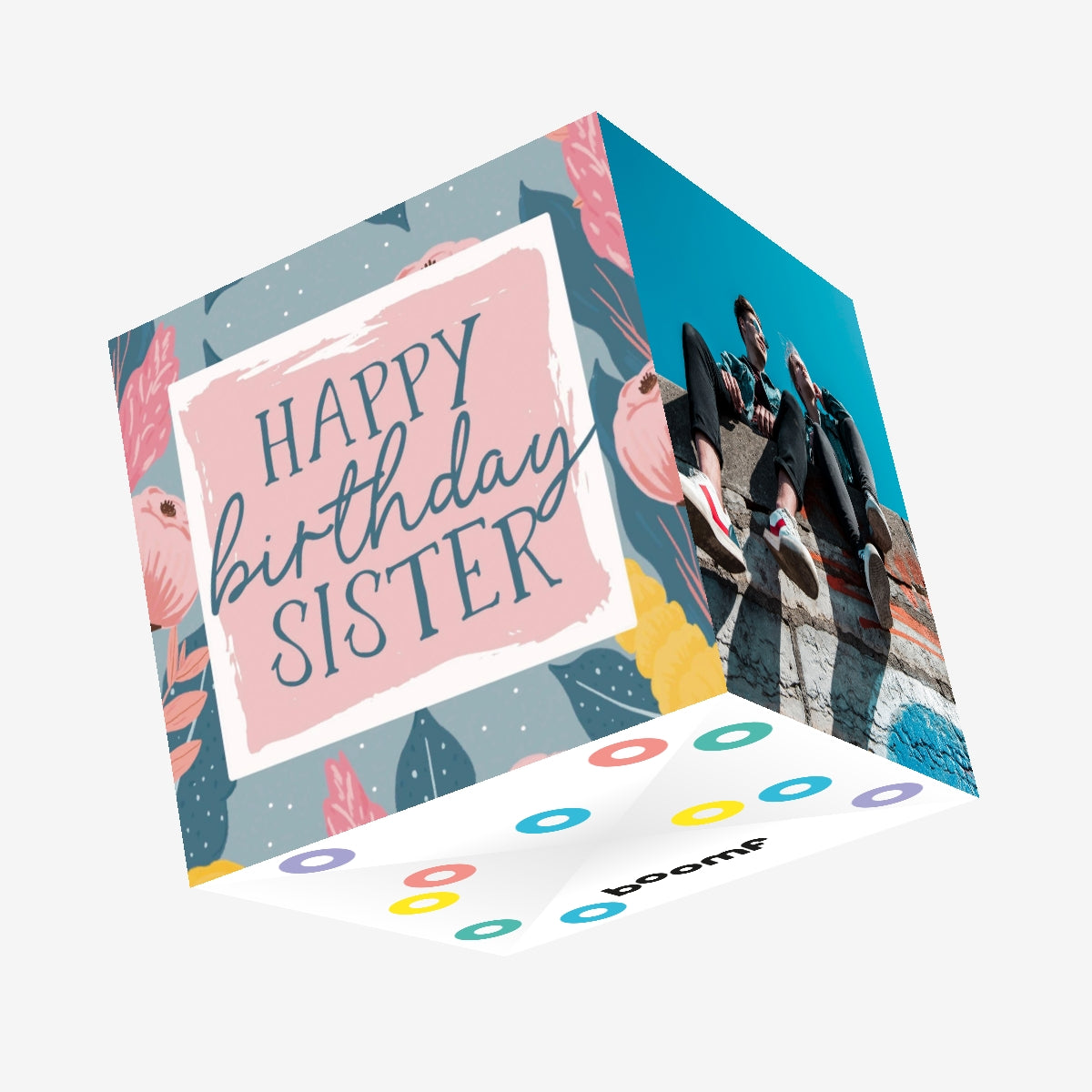 Happy Birthday Sister Floral Confetti-exploding Greetings Card – Boomf