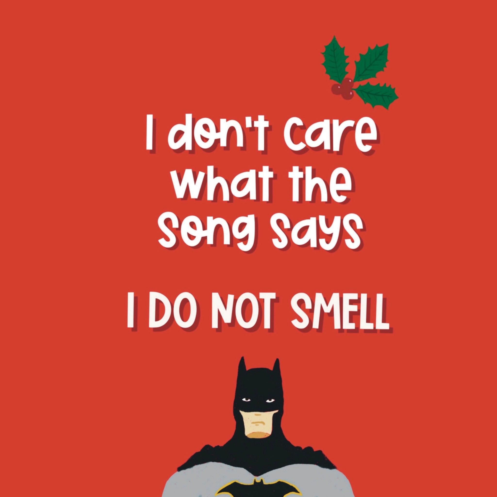 Funny Batman Smells Christmas Card – Boomf