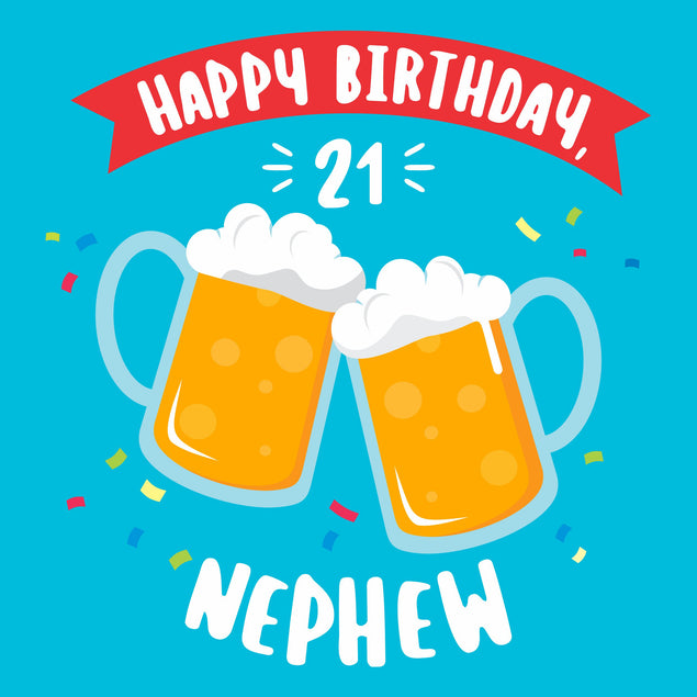 Happy 21st Birthday Nephew Images - Printable Template Calendar