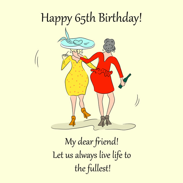 Happy 65th Birthday My Dear Friend Card Seo_For Female Friend Milestone ...