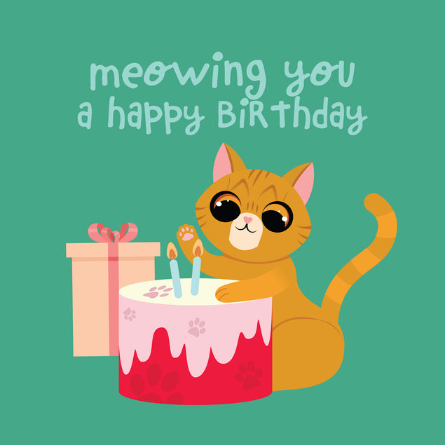 Meowing You A Happy Birthday Card | Boomf