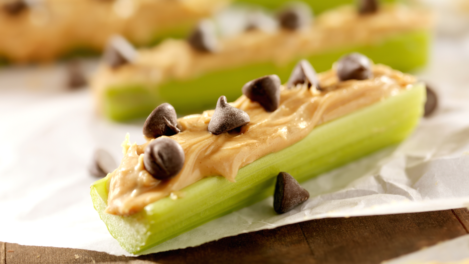 Celery with peanut butter