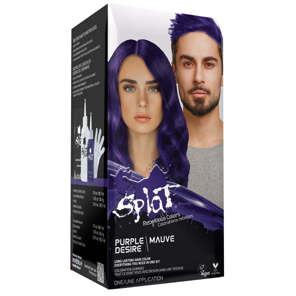 Splat Purple and Blue Ombre Temporary Hair Dye Kit in Dream