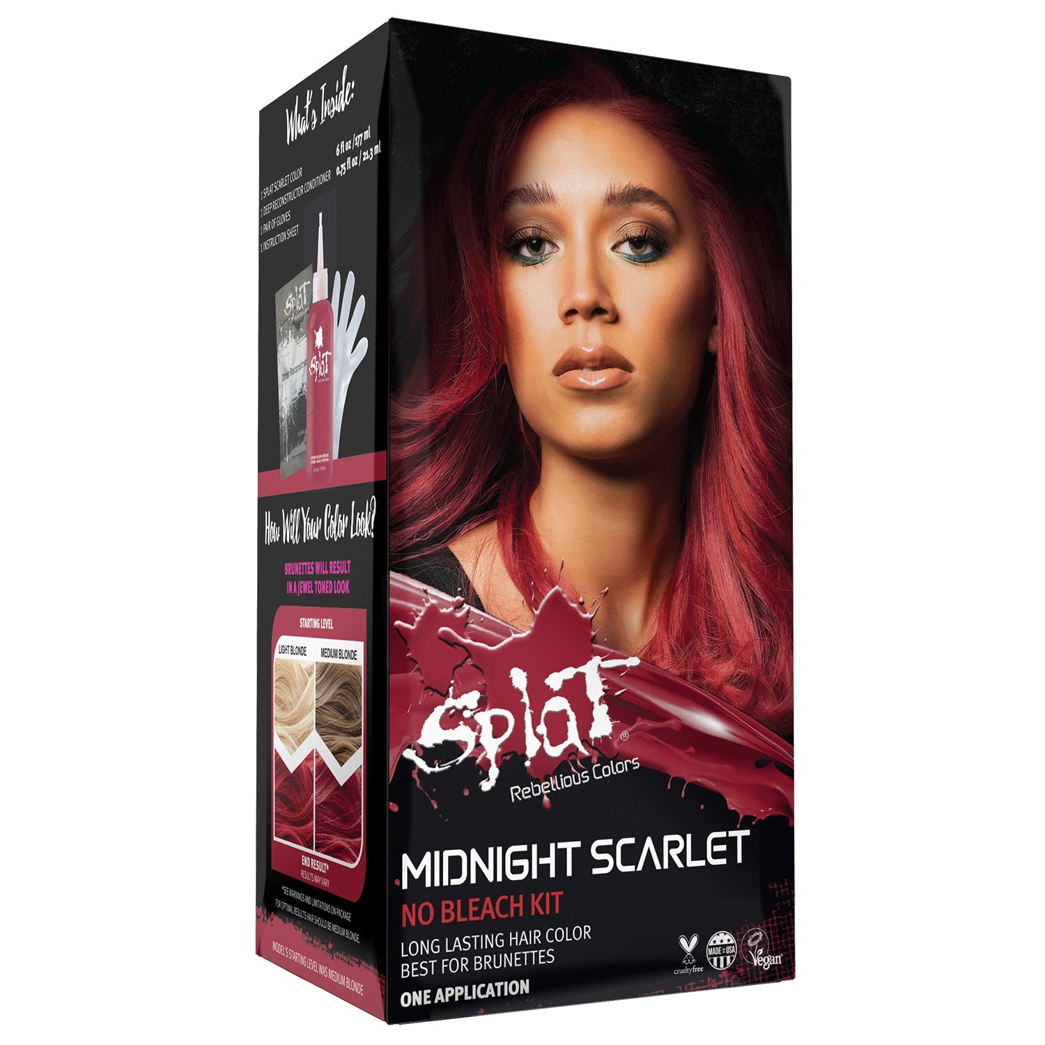Splat Midnight Semi Permanent Color Kit At Home Hair Dye For Brunettes