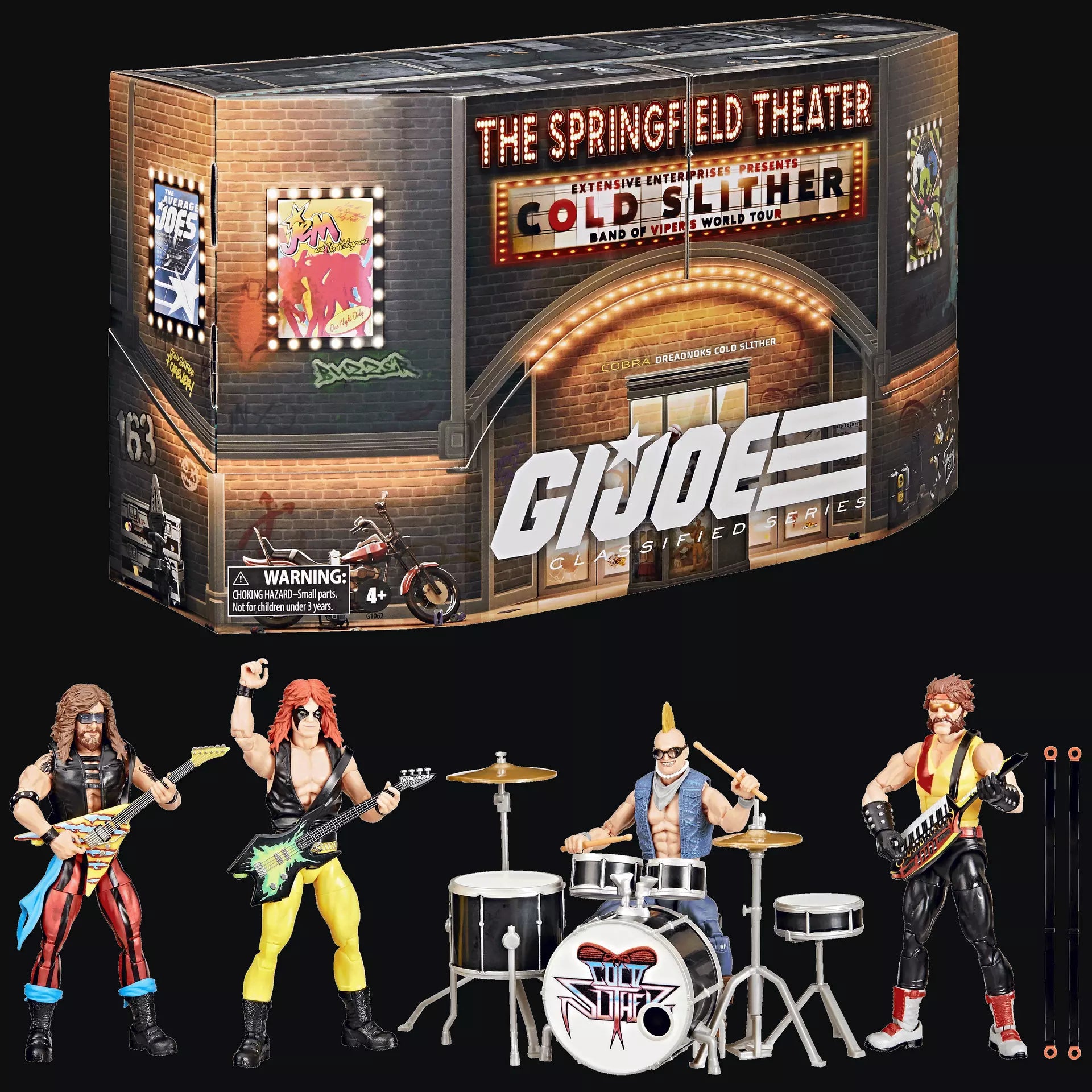 G.I. Joe Classified Series #163, Dreadnoks Cold Slither: Band of Vipers Tour Commemorative Action Figure Set SDCC Exclusive 2025