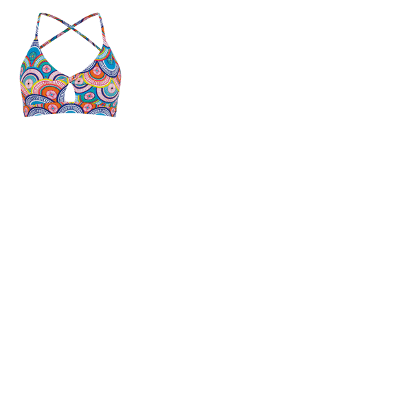 Moving image of 9 sports bras in different colors and prints.