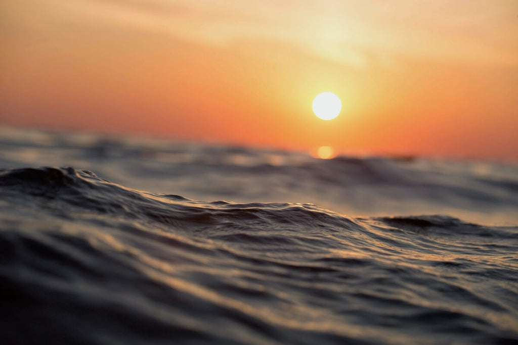 image of the ocean and sunset