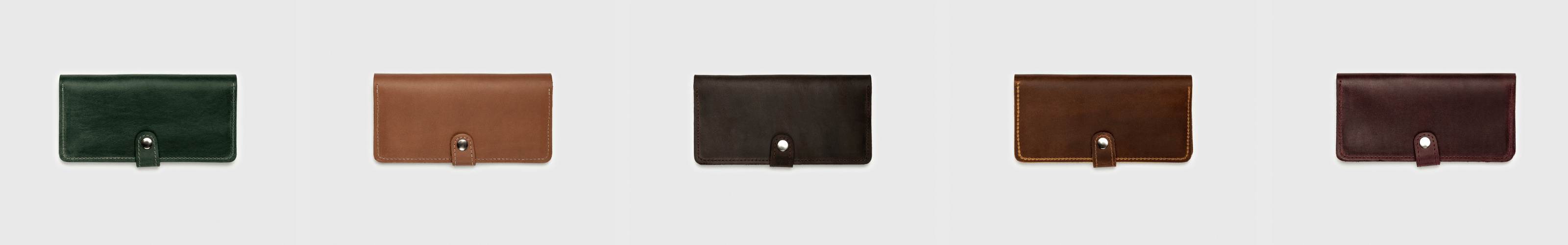 Leather wallet with money clip