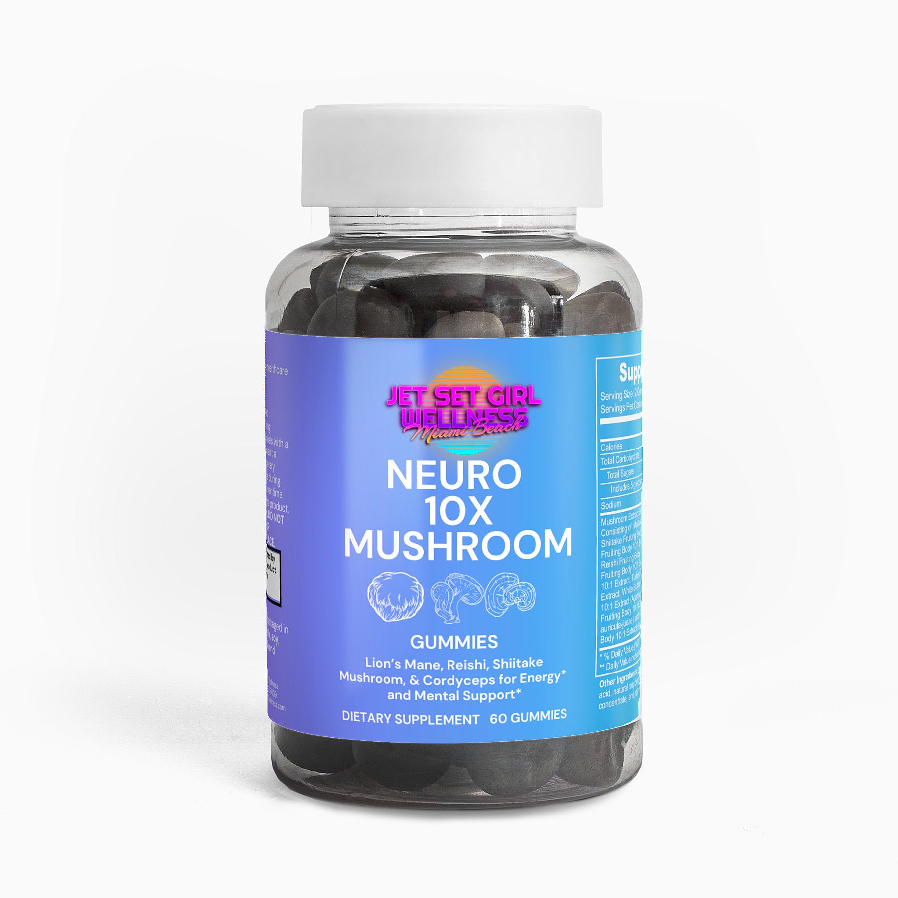 Neuro 10X Mushroom Gummies Mental Clarity & Cognitive Support, 60 Count
