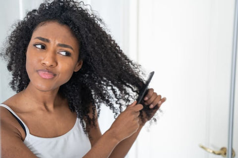 air drying curly hair