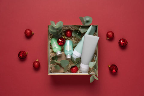 hair gifts in a holiday gift box