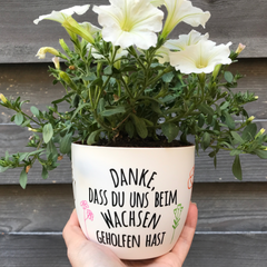 Flowerpot "Thank you for helping us grow"