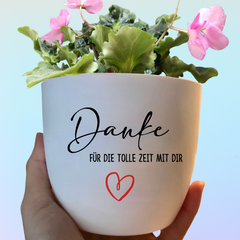 Flower pot "Thank you for the great time with you"