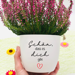 Flower pot "It's nice that you exist" as a gift idea
